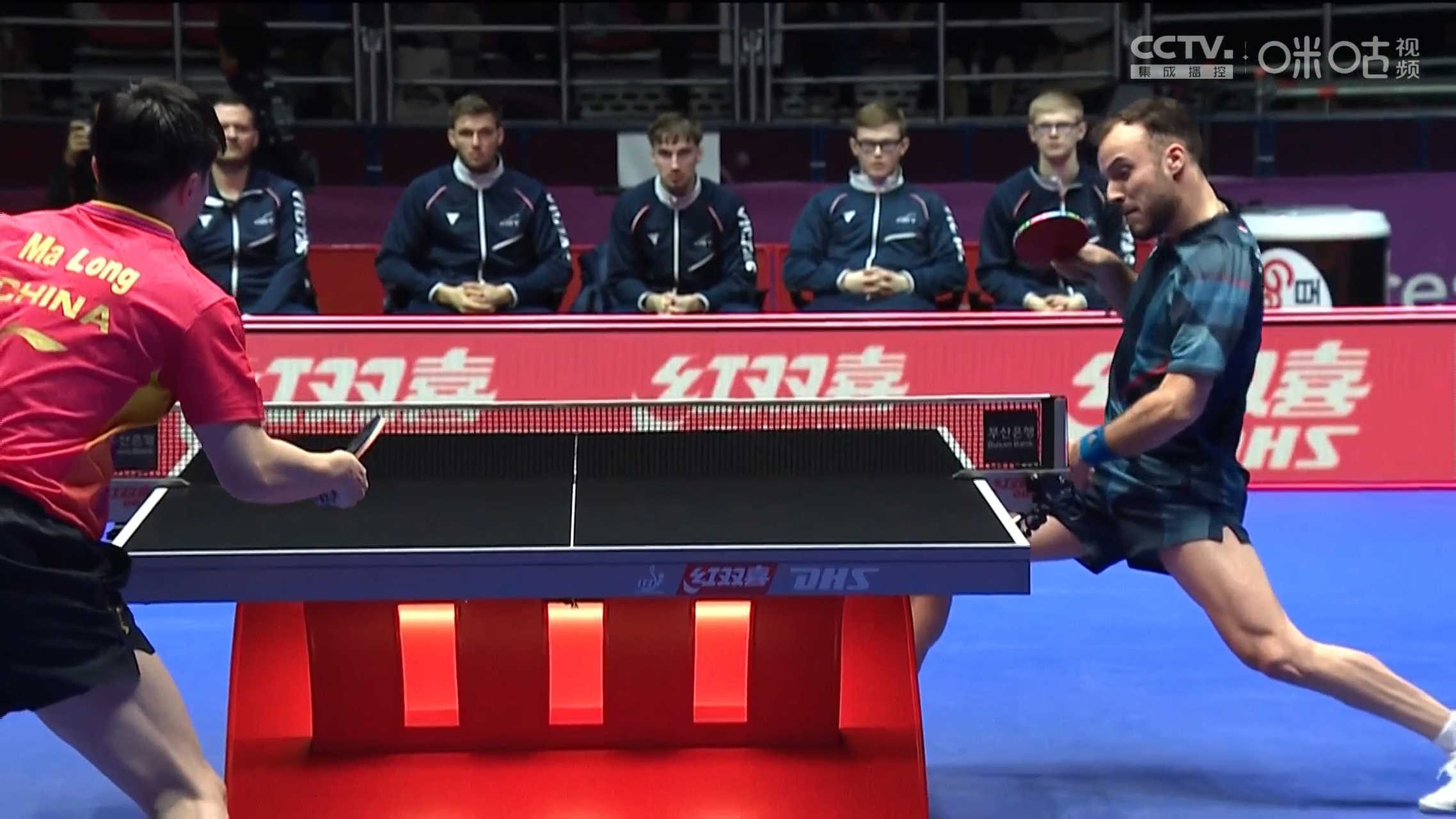 法国队鏖战韩国队，马龙带队取胜